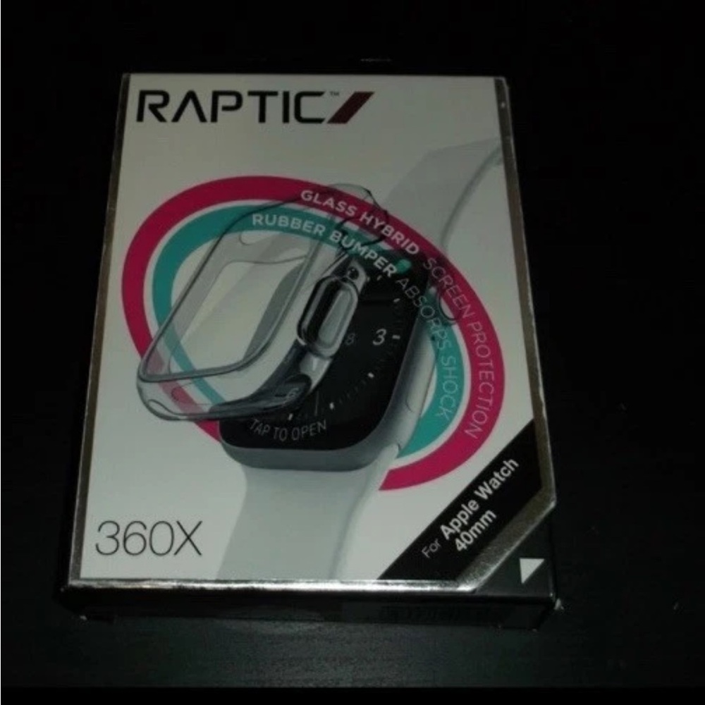Raptic - Edge 360x Bumper for Apple Watch 40mm - Clear